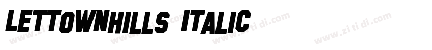 LettownHills Italic字体转换